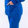 侧面口袋的看法，夹克在皇家蓝色与尺寸XXS-5XL可用.