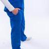 裤子口袋视图切诺基无限擦洗在皇家蓝色与大小XXS-5XL可用.